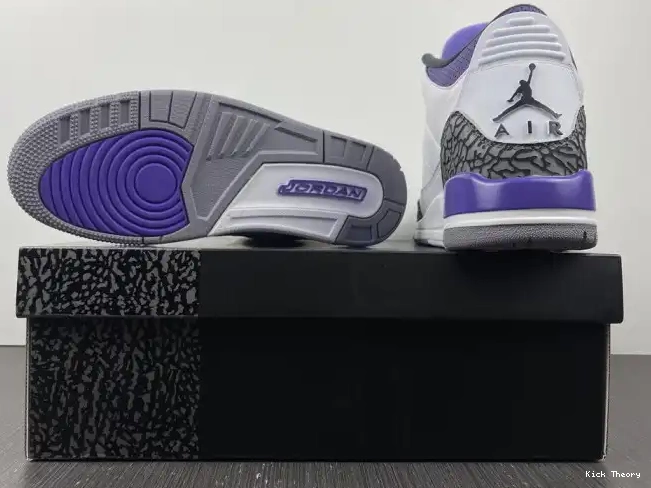 Kicktheory 'Dark Retro 3 Jordan Iris' Air CT8532-105 0624